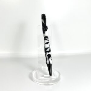 Sleek Black and White Swirl Pen