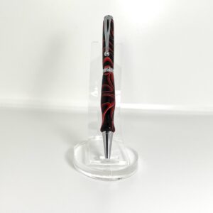 Red & Black Two Tone Swirl Pen