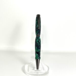 Custom Handcrafted Emerald Green Slim-Line Pen