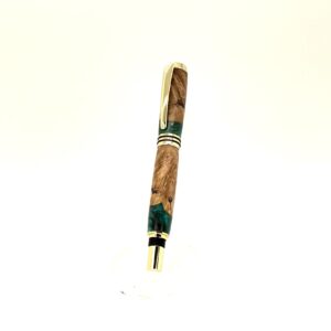 Executive Rollerball Pen – Maple Burl Wood & Resin Hybrid